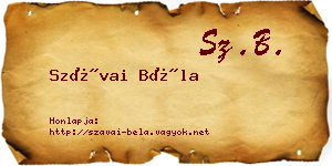 Szávai Béla névjegykártya